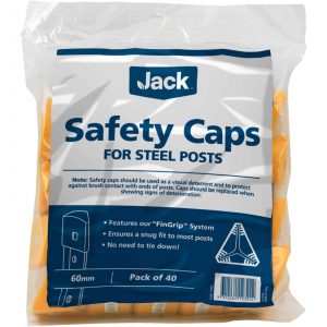Yellow Safety Caps - Fencing Gold Coast